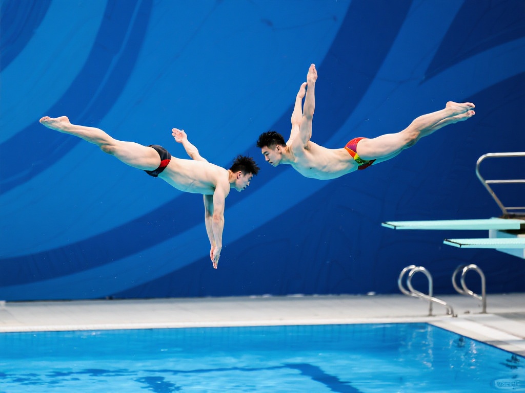 双人跳水是一项需要高度默契和技术精准度的